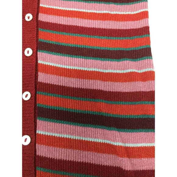 ZARA KNIT SIZE SMALL WOMENS LONG SLEEVE STRIPED SHIRT/CARDIGAN - Picture 5 of 6
